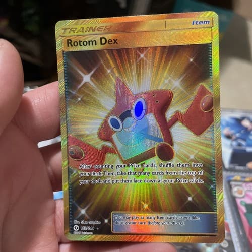 Rotom Dex Full Art Holo Secret Rare Sun & Moon Base Set 159/149 Pokémon TCG - Image 1