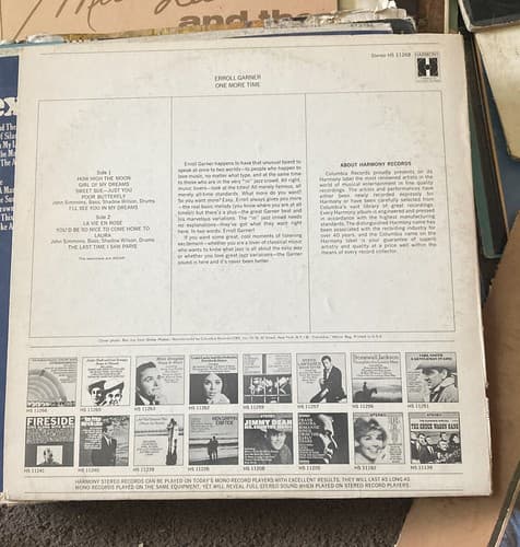 Erroll Garner One More Time Record Album Vinyl LP Harmony HS 11268 - Thumbnail 2