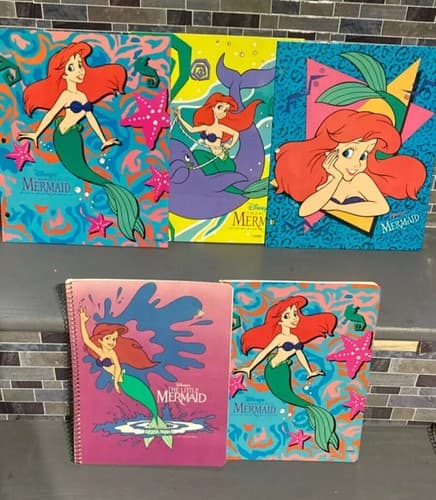 💕1990 Little Mermaid New Collectors Folders & Spiral Notebooks 💕 - Image 1
