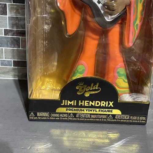 JIMI HENDRIX 12" Premium Funko Pop Gold Vinyl Figure Fender Guitarist New - Thumbnail 3