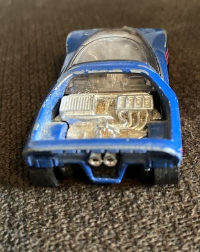 Vintage 1986 Matchbox INT'L Peugeot Quasar 1:57 Loose #9 Blue Pink Stripes - Thumbnail 4