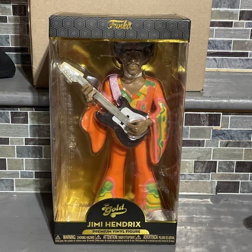 JIMI HENDRIX 12" Premium Funko Pop Gold Vinyl Figure Fender Guitarist New - Thumbnail 2