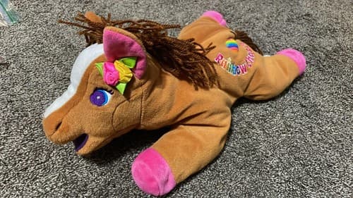 1998 Lisa Frank Large 17in Plush Rainbow Chaser Brown Pony Horse Nice - Image 1