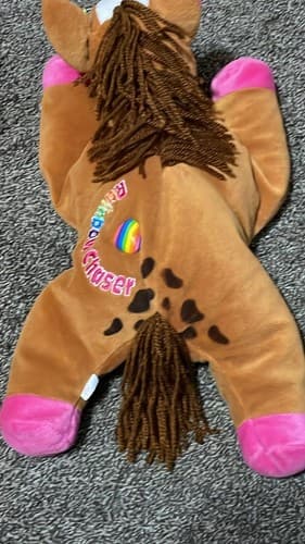 1998 Lisa Frank Large 17in Plush Rainbow Chaser Brown Pony Horse Nice - Thumbnail 3