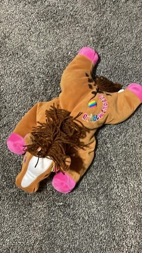 1998 Lisa Frank Large 17in Plush Rainbow Chaser Brown Pony Horse Nice - Thumbnail 2