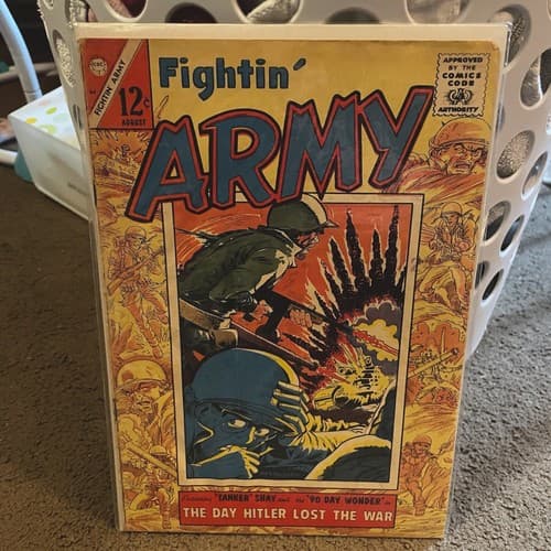 Fightin' Army “The Day Hitler Lost The War”#64 Charlton Comic 1965 Silver VF+ - Image 1