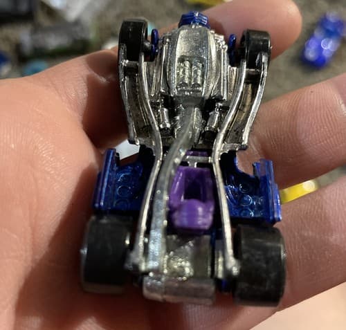 Hot Wheels Blue and Chrome MOTOBLADE Car 1/64 - Thumbnail 4