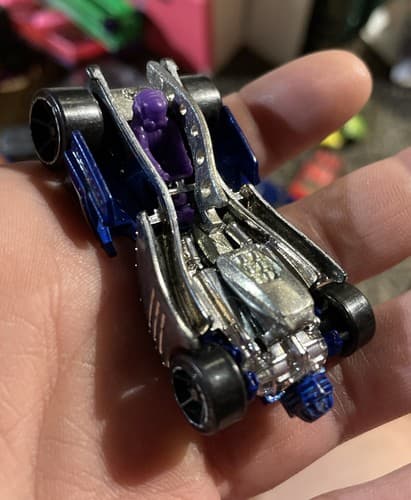 Hot Wheels Blue and Chrome MOTOBLADE Car 1/64 - Image 1