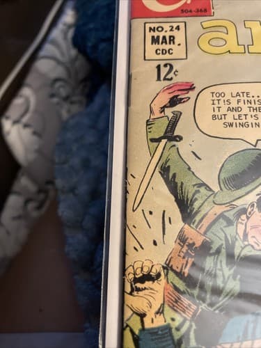 SILVER AGE CHARLTON IRON CORPORAL ARMY WAR HERO'S COMIC BOOK #24 1968 VF+ NM - Thumbnail 6