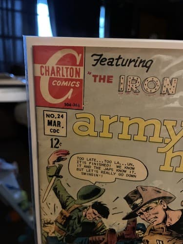 SILVER AGE CHARLTON IRON CORPORAL ARMY WAR HERO'S COMIC BOOK #24 1968 VF+ NM - Thumbnail 3