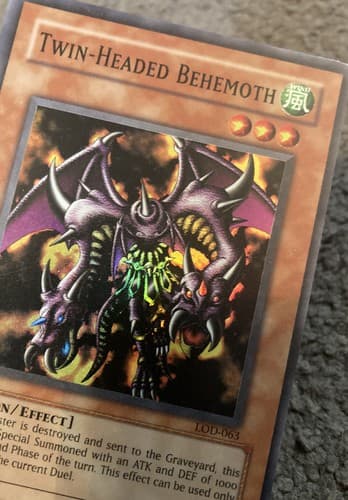 Yugioh | Twin-Headed Behemoth | LOD-063 | Unlimited | Super Rare | NM Near Mint - Thumbnail 3