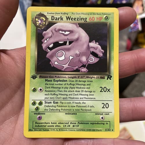 🔥1st Edition Dark Weezing HOLO Team Rocket Rare Pokemon Mint/NM #31/82 🔥 - Image 1