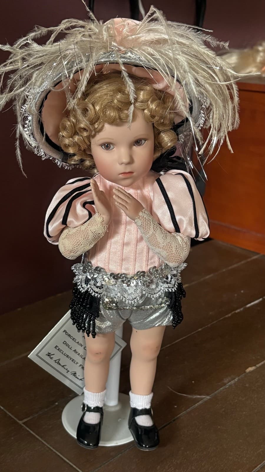 2001 Danbury Mint Shirley Temple BELLE DIAPERINA 13" Porcelain Doll - Image 1