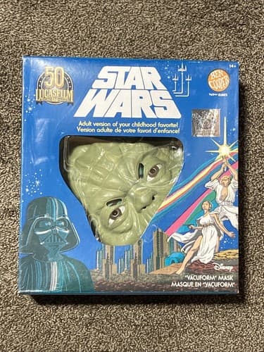 Rare YODA Star Wars Mask Ben Cooper Lucasfilm Collectible 50th Limited EDITION # - Image 1