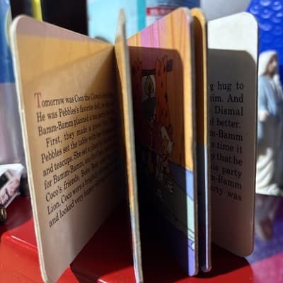 Pebbles and Bamm-Bamm “Tea For Three” 1988 Flintstones HB VG+ Super Rare - Thumbnail 2