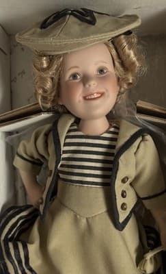 Danbury Mint Shirley Temple Movie "Wee Willy Winkie" NIB 10" Porcelain Doll - Image 1