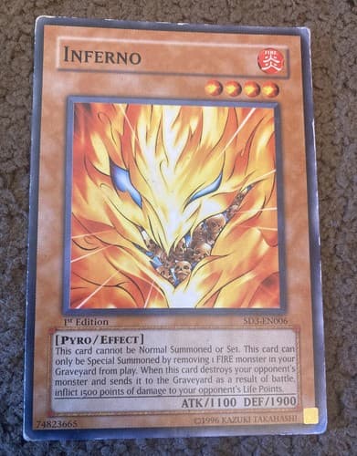 Yu-Gi-Oh! TCG Inferno Structure Deck SD3-EN006 1st Edition Common - Image 1
