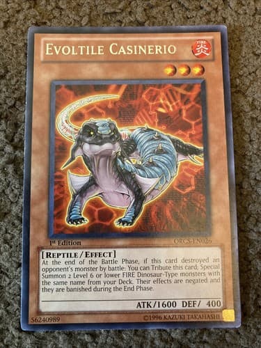 Evoltile Casinerio ORCS-EN026 Yu-Gi-Oh! RARE Order of Chaos 1st Ed Near Mint x1 - Image 1