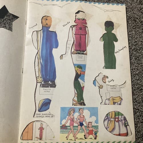 1940 BLONDIE Comics & Rare Whitman Cut-Out Dolls Book Used Good Condition - Thumbnail 3