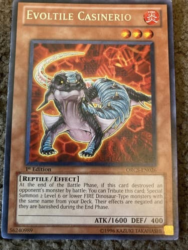 Evoltile Casinerio ORCS-EN026 Yu-Gi-Oh! RARE Order of Chaos 1st Ed Near Mint x1 - Thumbnail 2