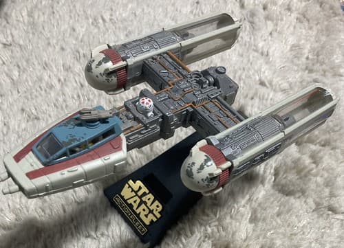Y-WING!! Yellow Leader Star Wars Action Fleet Galoob 1996 RARE Complete😮 - Image 1