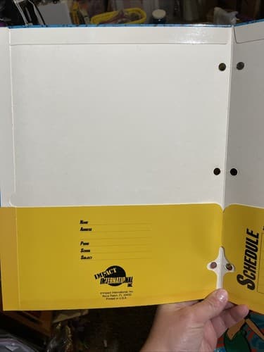 Vintage 90s The Little Mermaid Pocket Folder Impact International EUC - Thumbnail 2