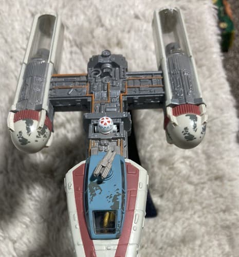 Y-WING!! Yellow Leader Star Wars Action Fleet Galoob 1996 RARE Complete😮 - Thumbnail 7