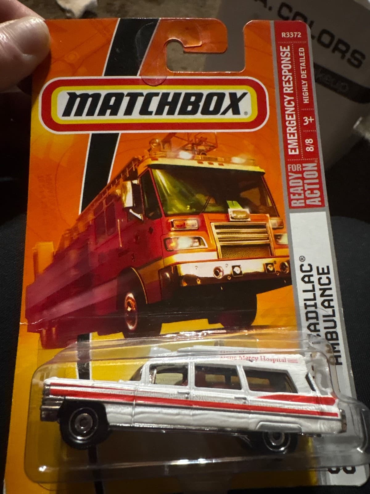 2008 Matchbox White '63 Cadillac Ambulance # 56 Emergency Response - Image 1