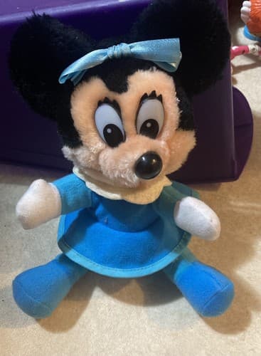 VTG Disney Mickey's Christmas Carol Plush Minnie Mouse Doll Toy From Korea - Image 1