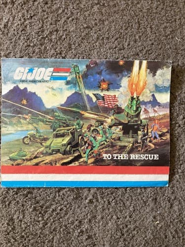 GI JOE HASBRO insert poster flag points 1983 fold out Paper Collectible - Image 1