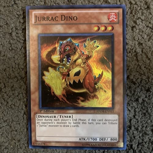 Yu-Gi-Oh! Jurrac Dino HA04-EN015 1st Edition Super Rare NM Holo Unlimited Ed. - Thumbnail 2