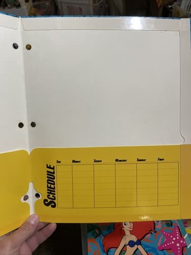 Vintage 90s The Little Mermaid Pocket Folder Impact International EUC - Thumbnail 3