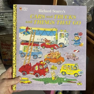 Richard Scarry’s Look & Find Busy Town Board Game, Books, & Figure Cars!! - Thumbnail 2