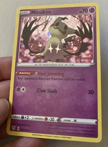 Mimikyu 081/189 - Darkness Ablaze Promo Pokemon Card | Holo Rare Mint/NM - Thumbnail 2