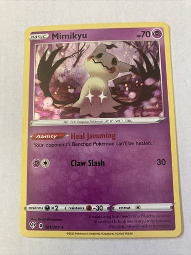 Mimikyu 081/189 - Darkness Ablaze Promo Pokemon Card | Holo Rare Mint/NM - Image 1