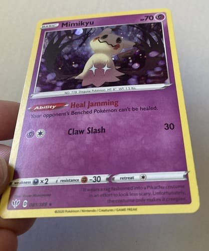 Mimikyu 081/189 - Darkness Ablaze Promo Pokemon Card | Holo Rare Mint/NM - Thumbnail 3