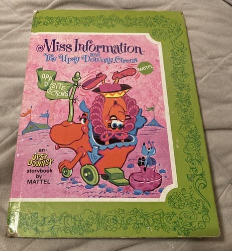 1969 Rare Mattel Upsy Downsy Storybook Miss Information & The Upsy Downsy Circus - Image 1