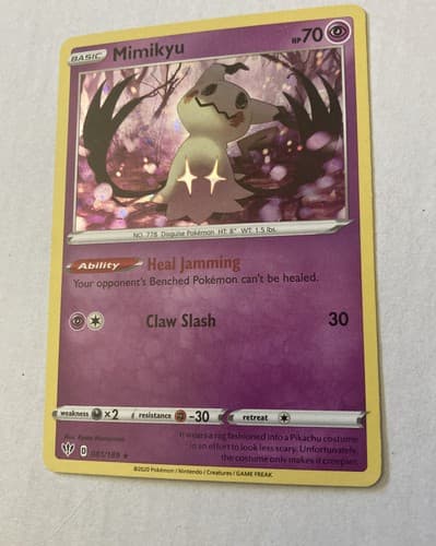 Mimikyu 081/189 - Darkness Ablaze Promo Pokemon Card | Holo Rare Mint/NM - Thumbnail 4
