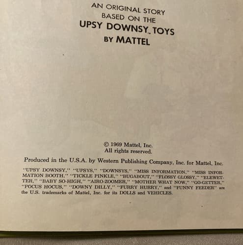 1969 Rare Mattel Upsy Downsy Storybook Miss Information & The Upsy Downsy Circus - Thumbnail 3