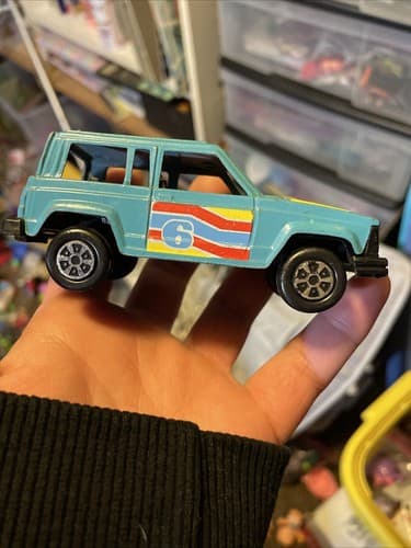 1980’s Tootsietoy Jeep Cherokee 4x4 Teal Blue 4" Diecast & Plastic Car - Image 1