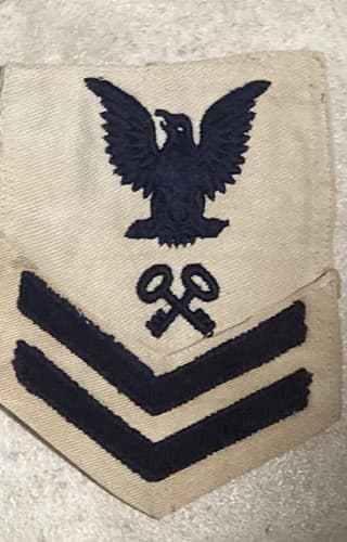 1942 WW2 US NAVY CARPENTER PETTY OFFICER PATCH - Image 1