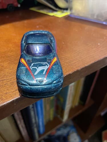 Maisto Dodge Viper, Viper Head on Hood, Teal Metallic, Loose; 1:64 Mint - Thumbnail 3