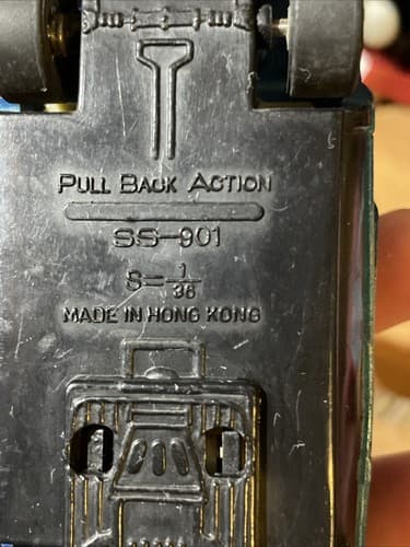 Michelotti Lazer Diecast SS-901 Pull Back Blue Hong Kong 1:36 - Thumbnail 5