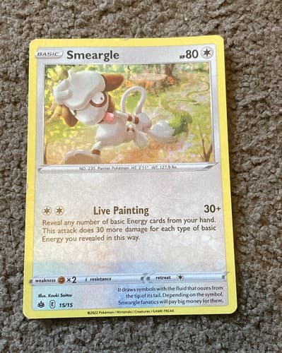 Pokémon TCG Smeargle McDonald's Promos 2022 15/15 Holo Holo Rare - Image 1
