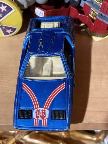 Michelotti Lazer Diecast SS-901 Pull Back Blue Hong Kong 1:36 - Thumbnail 2