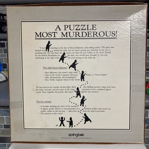 Rare Springbok Activity Game Jigsaw Puzzle “Most Murderous” Unique Collector - Thumbnail 4
