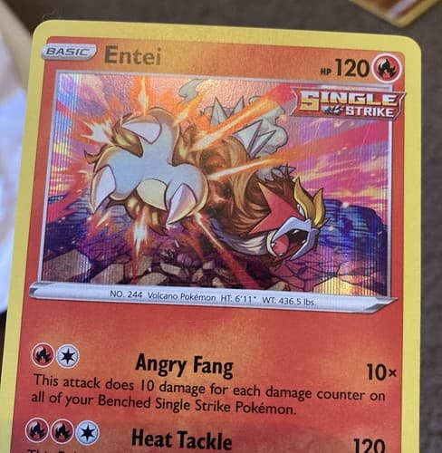 Entei 019/203 Evolving Skies Holo Rare Pokemon Card Near Mint - Thumbnail 2