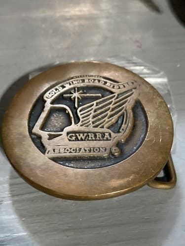 Vintage Honda Gold Wing Road riders Association Belt buckle Heavy - Image 1