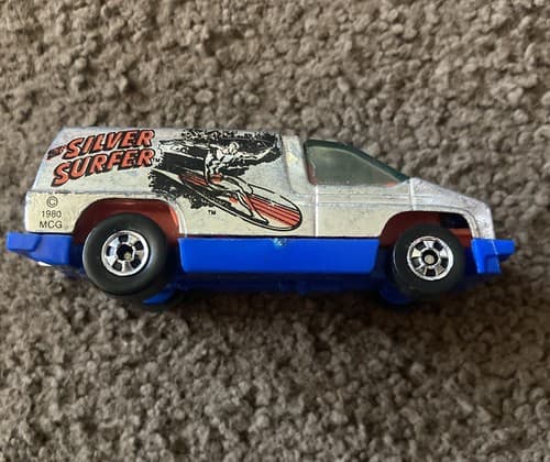 1978 Hong Kong Hot Wheels Silver Marvel Silver Surfer VetteVan Blister Pull Mint - Image 1