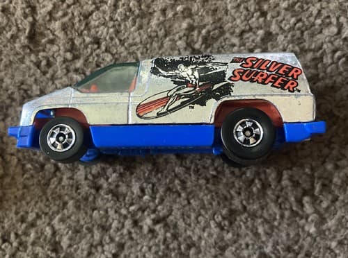 1978 Hong Kong Hot Wheels Silver Marvel Silver Surfer VetteVan Blister Pull Mint - Thumbnail 3